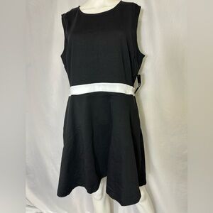 Colorblock Accent Wrap Dress - City Knits By New York& Co XL NWT w pockets